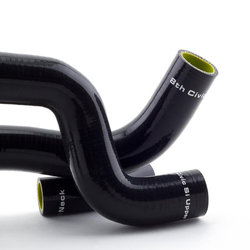 Hybrid Racing Silicone Radiator Hoses (06-11 Civic Si) Black HYB-RAH-01-10