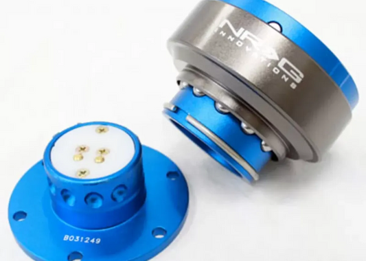 NRG Quick Release Gen 2.0 Blue Body Titanium Chrome Ring