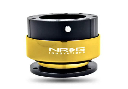 NRG Quick Release Gen 2.8 Black Body Chrome Gold Ring