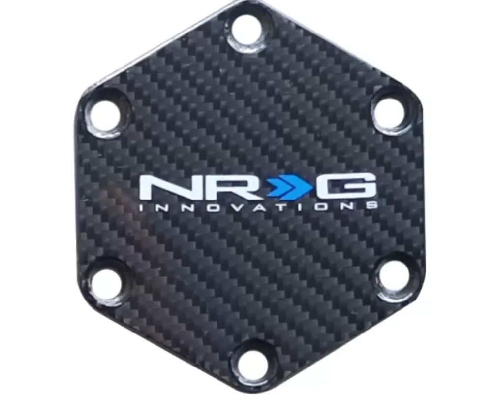 NRG Hexagonal Horn Delete Button Steering Wheel Cap Carbon Fiber