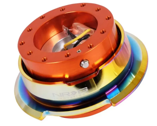 NRG Quick Release Gen 2.8 Orange Body Neo Chrome Ring