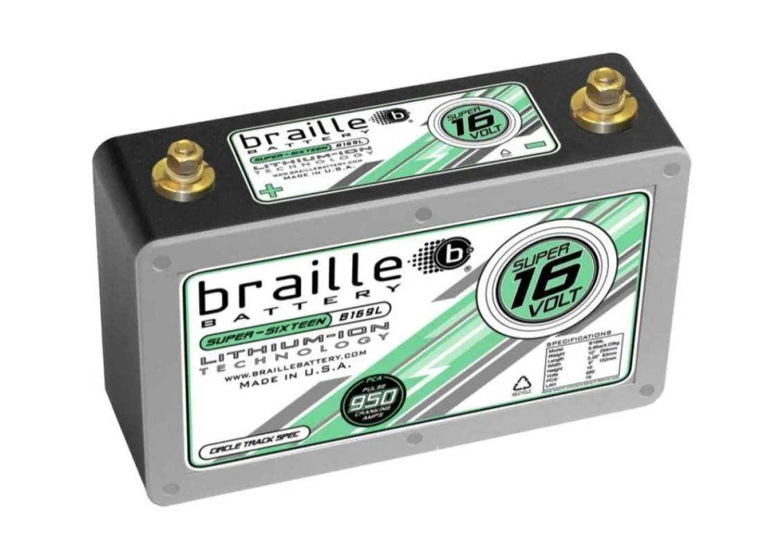 Braille Lithium Super 16 Volt Battery - 24Ah, 8.9 lbs, High Cranking Power, LFP Chemistry
