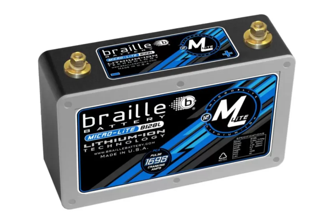 Braille B128L MiCRO-LiTE 12 Volt Lithium Ion Battery 1482 Amp Right Positive 10x3x7 Inch