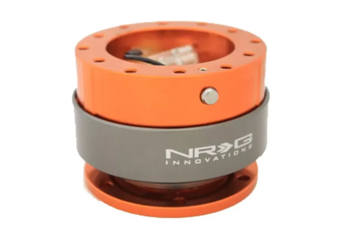 NRG Quick Release Gen 2.0 Orange Body Titanium Chrome Ring