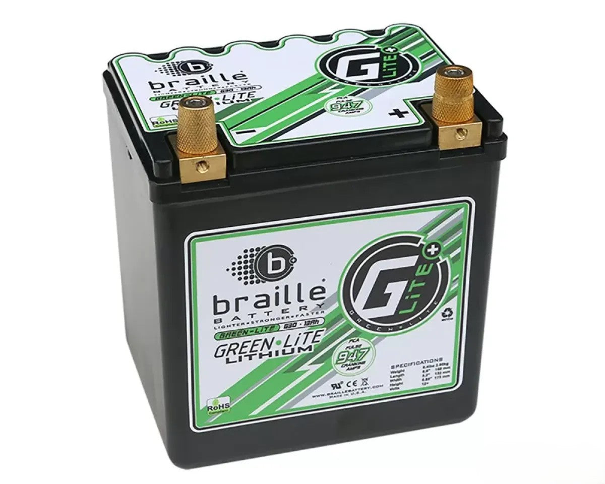 Braille G30 Lithium Battery - Lightweight 12V Automotive Battery for 4-6 Cylinder & Small Block V8