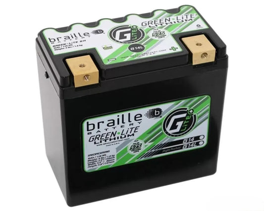 GreenLite G14 Braille Lithium Battery 575 Amp 30 LAH Left Positive 5.9 x 3.4 x 5.8 Inch