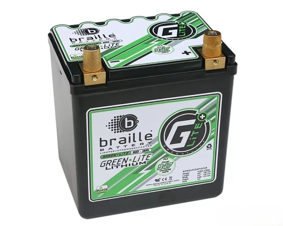 Braille G30S Lithium 12 Volt Battery 20Ah 8.25 lbs Right Polarity for Motorsports