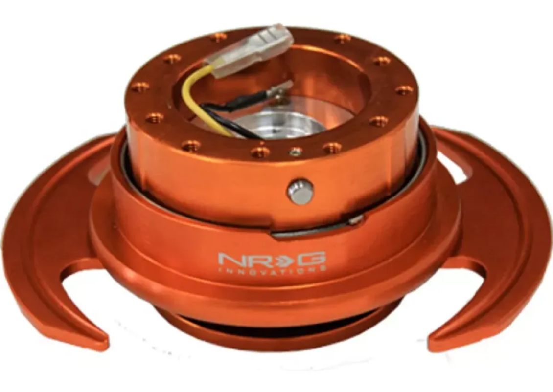 NRG Quick Release Gen 3.0 Orange Body Orange Ring with Handles