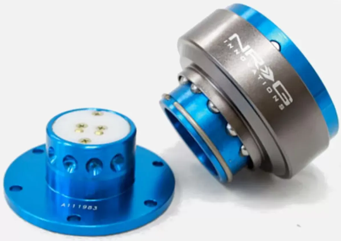 NRG Quick Release Gen 2.0 New Blue Body Titanium Chrome Ring