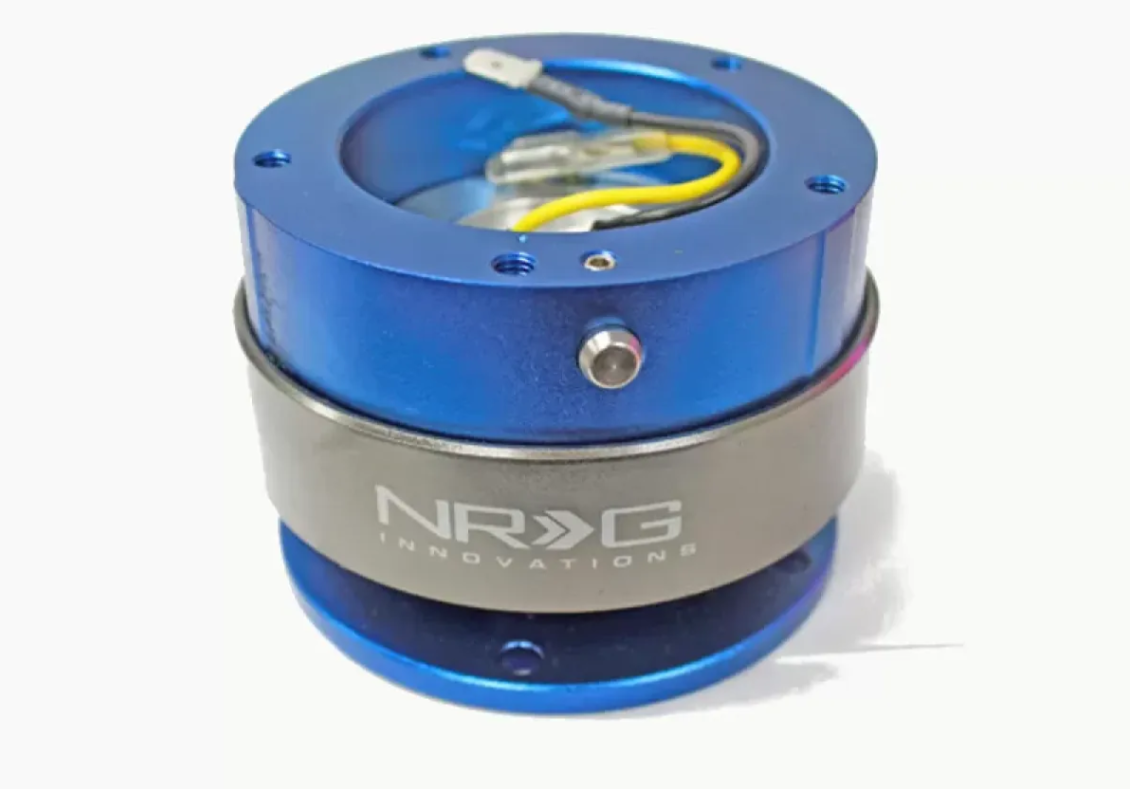NRG Quick Release Gen 2.0 5-Hole Blue Body Titanium Chrome Ring