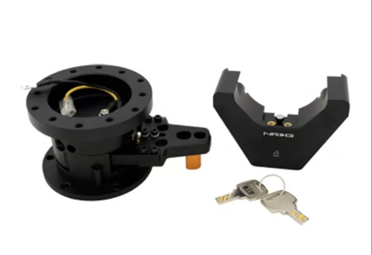 NRG Black Steering Wheel Quick Tilt System with Lock Universal