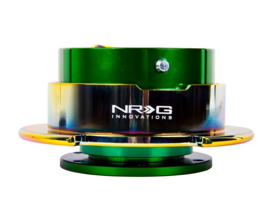 NRG Quick Release Gen 2.5 Green Body Neo Chrome Ring