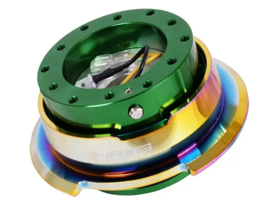 NRG Quick Release Gen 2.8 Green Body Neo Chrome Ring