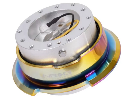NRG Quick Release Gen 2.8 Silver Black Body Neo Chrome Ring