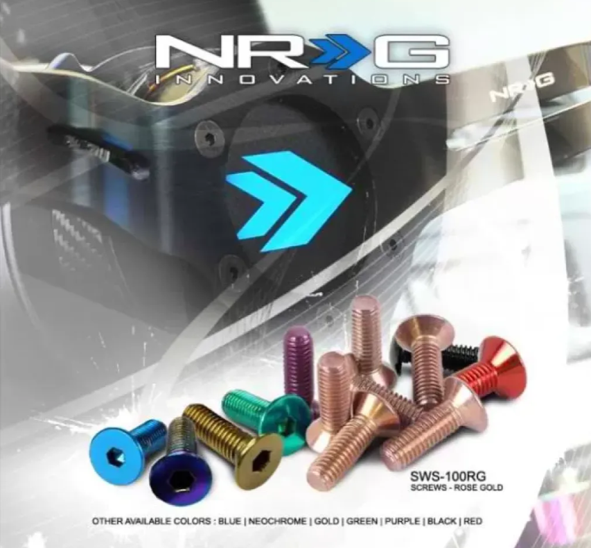 NRG Steering Wheel Screw Kit Upgrade Neochrome Conical