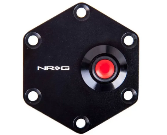 NRG Hexagonal Style Black Ring and Horn Button