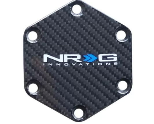 NRG Hexagonal Horn Delete Button Steering Wheel Cap Carbon Fiber