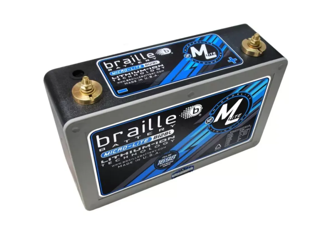 Braille Lithium MicroLite Battery 12V 22.5AH M6 Stud for DTM SuperGT V8 Supercars
