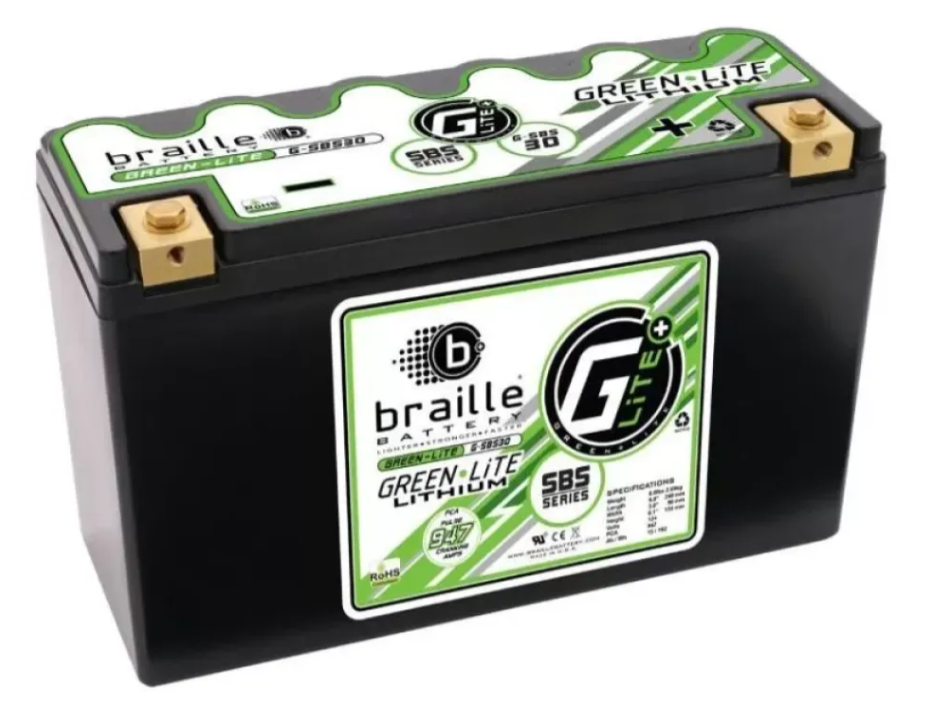 G-SBS30 12 Volt Lithium Battery - 17.5 AMP Lightweight Right Terminal for Motorsports
