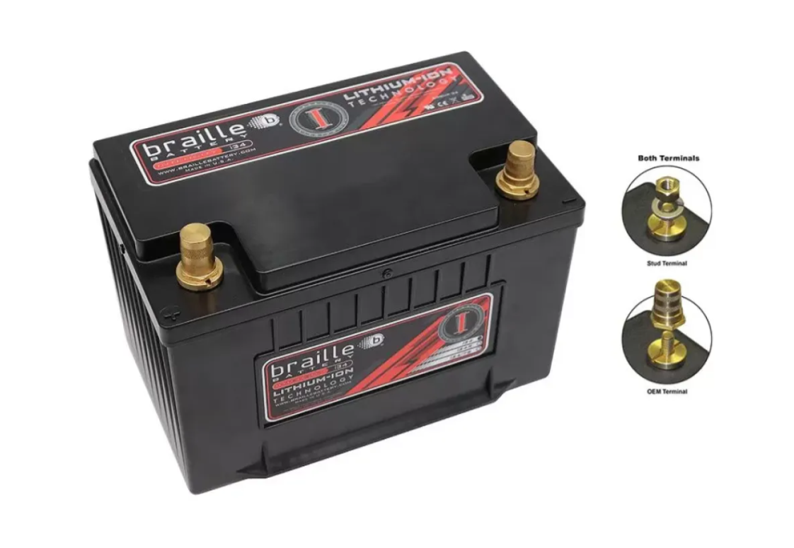 Braille Lithium Ion Battery 1265 Amp BCI 34 Right Positive 11 x 7 x 8 Inch Lightweight