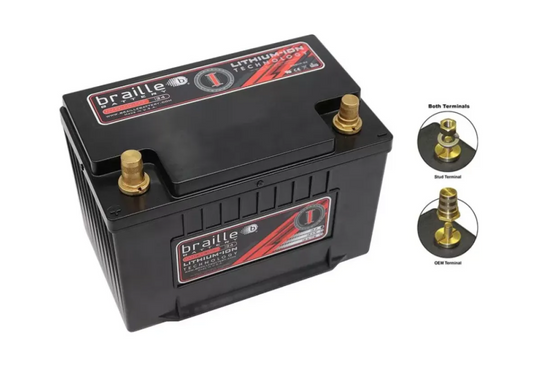 Braille Lithium Ion Battery 1265 Amp BCI 34 Right Positive 11 x 7 x 8 Inch Lightweight